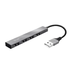 Trust Halyx Minihub USB de 4 puertos en Aluminio (MPN 23786, Adaptadores, HUBs y Dockings) img-1