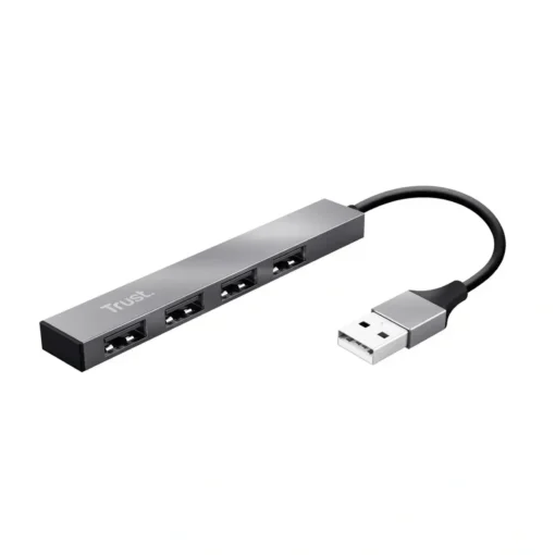 Trust Halyx Minihub USB de 4 puertos en Aluminio (MPN 23786, Adaptadores, HUBs y Dockings) img-1