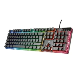 Trust Teclado Gamer De Membrana Gxt835 Azor, Iluminación Arcoiris, Conexión Usb (MPN 23823, Teclados) img-1