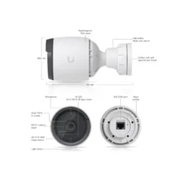Ubiquiti Cámara De Red Tipo Bala Para Exteriores Unifi G6 4K Uhd Con Visión (MPN UVC-G6-BULLET-W, Cámaras de seguridad) img-1