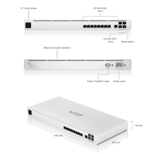 Ubiquiti UISP Router Pro, 10GbE, 9 Puertos Gigabit, 4 SFP+, Control Centralizado (MPN UISP-R-PRO, Routers) img-1