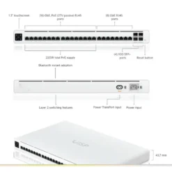 Ubiquiti Uisp Switch Pro 220W (27V) Poe Switch With (24) Gbe Rj45 Ports (MPN UISP-S-PRO, Switches de red) img-1