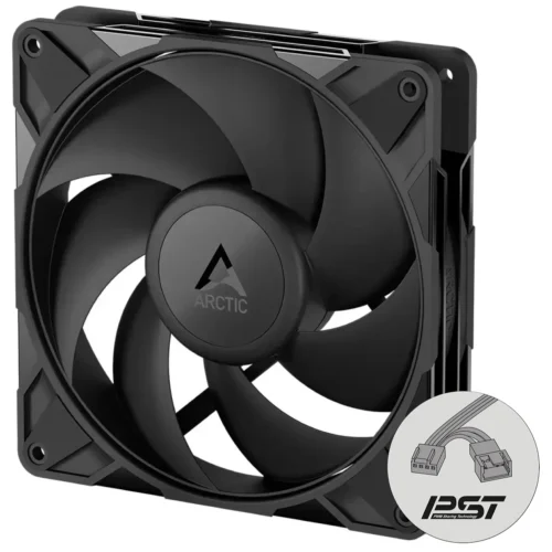 Ventilador Gabinete 120mm ARCTIC P12 Pro PWM PST Negro (77 CFM, 6.9mm H2O) (MPN ACFAN00306A, Refrigeración para PC) img-1