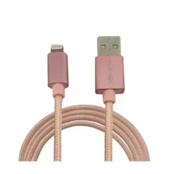 Vivitar Cable Lightning USB trenzado 2m, Punta Metal, Rosa, MOV4001-PNK (MPN MOV4001-PNK-ITM-12, Accesorios para portátiles) img-1