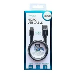 Vivitar Cable Usb-A A Lightning, Trenzado, Largo 2 Metros, Negro (MPN MOV4003-BLK-ITM-12, Cables De Poder) img-1