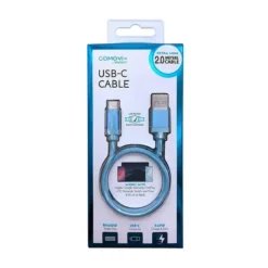 Vivitar Cable Usb-A A Usb-C, Trenzado, Largo 2 Metros, Celeste (MPN MOV4012-BLU-ITM-12, Cables De Poder) img-1