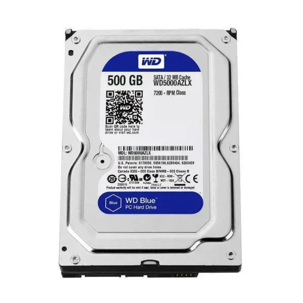 Western Digital Disco Duro 500Gb Para Pc Wd Azul 7200Rpm Sata 6.0 Gbps 3.5" WD5000AZLX img-1