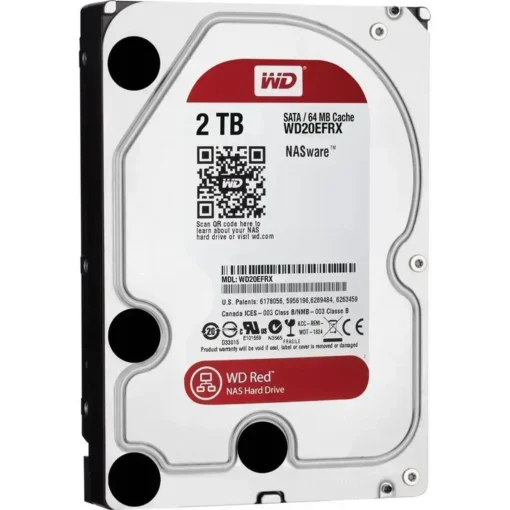 Western Digital Discos Duro 2Tb Para Nas Wd Red 3.5", 64Mb Cache, 5400 Rpm, Sata (MPN WD20EFRX, Almacenamiento para PC) img-1