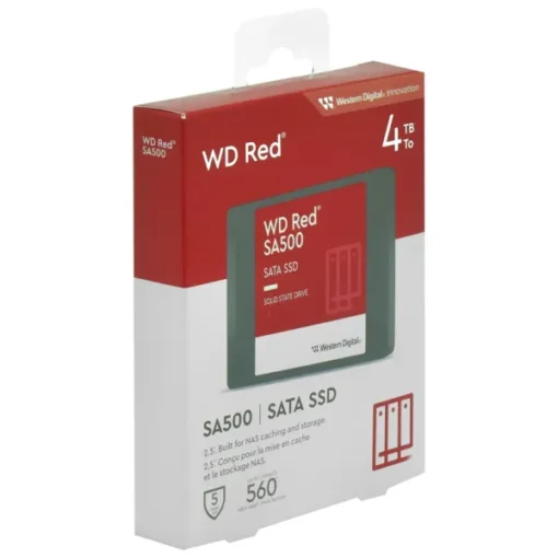 Western Digital Unidad Ssd 4Tb Wd Red™ Sa500 Nas Sata Ssd, 2.5", 7 Mm Con WDS400T2R0A