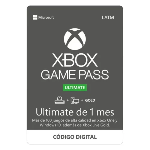 Xbox Microsoft Game Pass Ultimate 1 Mes Español (Digital QHW-00012 img-1