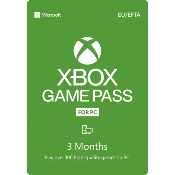 Xbox Suscripción Microsoft Game Pass Para Pc (3 Meses, Descargable QHT-00003 img-1