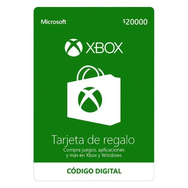 Xbox Tarjeta Prepago Microsoft Live Chile De $20.000 (Licencia Online K4W-03192 img-1