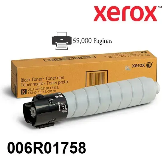 Xerox Cartucho De Tóner Altalink, Impresión Láser, Rendimiento 59.000 Páginas 006R01758 img-1