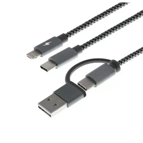 Xtech Cable Usb Type A Or C Micro Usb Or Lightning And Usb Type C 1.2 M Only XTC-560 img-1