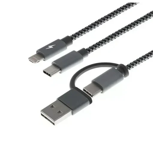 Xtech Cable Usb Type A Or C Micro Usb Or Lightning And Usb Type C 1.2 M Only (MPN XTC-560, Accesorios para portátiles) img-1