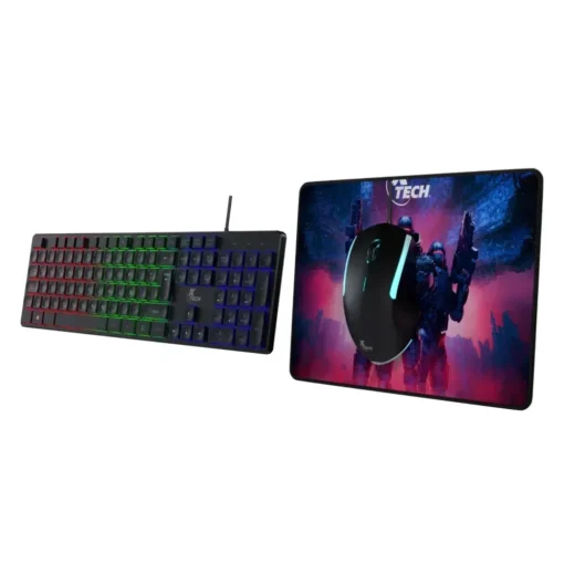 Xtech Kit Gamer Teclado + Mouse + Mousepad 1.200Dpi Negro (Kit Gamer Teclado XTK-535S img-1