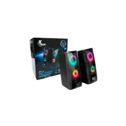 Xtech Parlantes Incendo Estéreo Multimedia De 2.0 Canales Con Luces Led (MPN XTS-130, Sistemas de audio) img-1