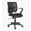 Xtech Silla secretarial con reposabrazos y respaldo de malla, Negro (MPN XTF-SC410, Sillas) img-1