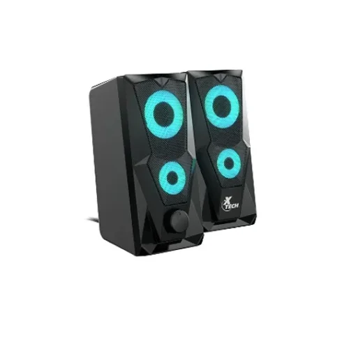 Xtech Speakers 2.0-Channel Negro Gaming Con Led Light XTS-131