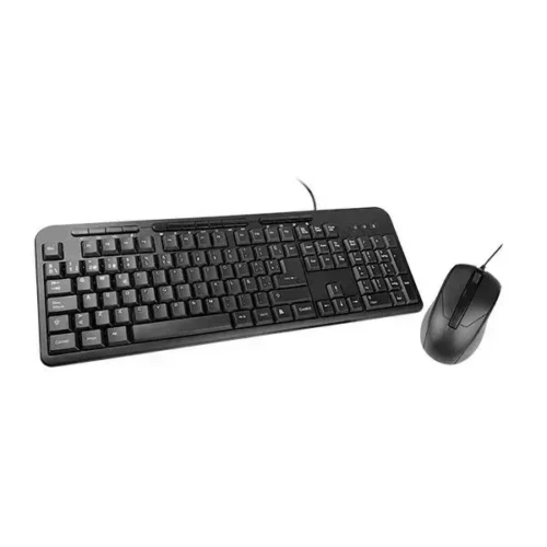Xtech Teclado And Mouse Set Wired Spanish Usb Negro Multimedia | Elite Center XTK-301S img-1