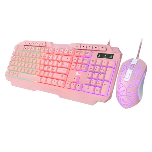 Xtech Teclado And Mouse Set Wired Spanish Usb Rosado Gaming XTK-540S img-1