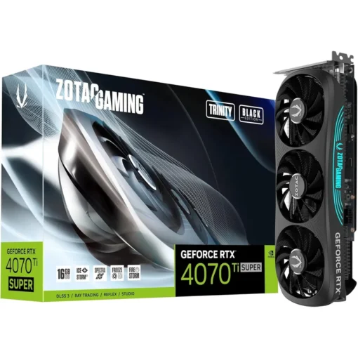 Zotac Tarjeta De Video Gaming Geforce Rtx 4070 Ti Super Trinity Negro Edition 16 (MPN ZT-D40730D-10P, Tarjetas gráficas para PC) img-1